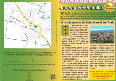 fiche de jeu de piste familiale - Saint-Marcel-sur-Aude